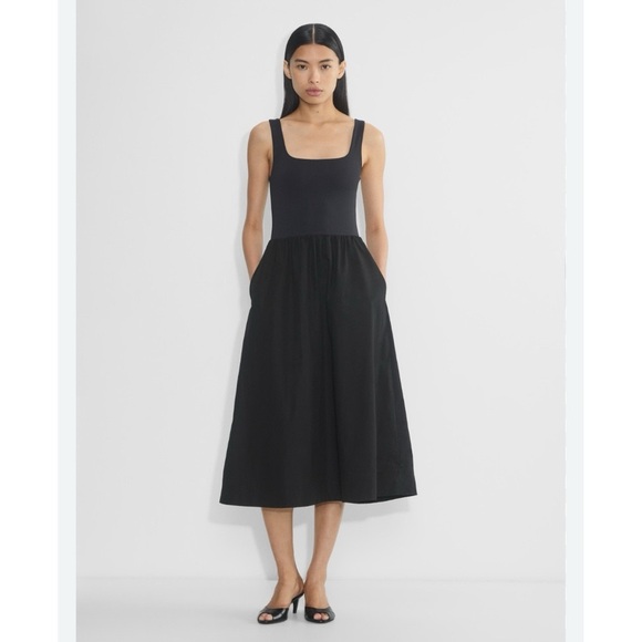 NEW Aritzia Babaton Women’s Dress Revive Dress Fit-And-Flare Cotton Midi Dress - Picture 5 of 11